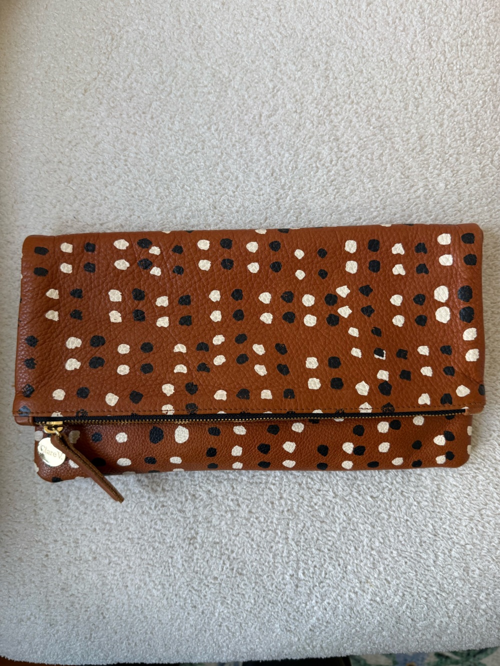 Clare V. Leather foldover clutch